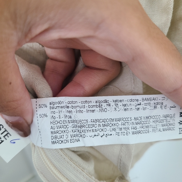 ZARA Linen&Cotton Off-shoulder Crop Top - Picture 5 of 6